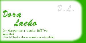 dora lacko business card